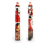 PracticDomus Conjunto 2 Gomas de Borrar Extra-Grandes en Formato Lápiz con Motivos muy Coloridos y Originales (Flamenca)