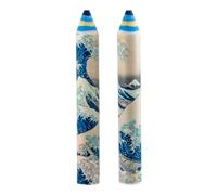 PracticDomus Conjunto 2 Gomas de Borrar Extra-Grandes en Formato Lápiz con Motivos muy Coloridos y Originales (La Ola)