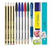 PracticDomus ECOPack Basic - Pack Ahorro Básico de Material Escolar de Primeras Marcas para tu Estuche