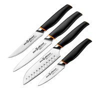PracticDomus Juego de 4 Cuchillos Profesionales Bra Efficient en Acero Aleman Molibdeno Vanadio. Gama Premium