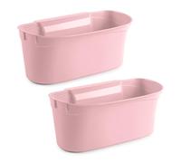 PracticDomus Lote de 2 Cestas Colgantes Recogedoras de Deshechos Multiusos para Cocina (2X Rosa)
