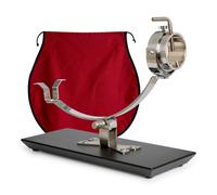 PracticDomus Soporte Jamonero Basculante Profesional con Cabezal Giratorio en Acero Inoxidable (Gala Negro)