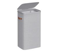 SONGMICS Cesto para la Ropa Sucia, Bolsa de Basura de 100 L, Fácil Montaje, con Asas para la Tapa, Bolsa Interior Extraíble, 42 x 32 x 75 cm, Gris Paloma LCB811GD01