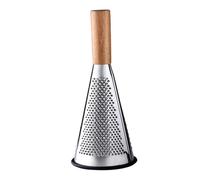 Práctico rallador cónico con mango de madera para cortar triturar y rallar aceros inoxidables, utensilios de cocina de grado alimenticio, sin óxido