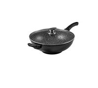Pradel Excellence 52885M - Sartén en Forma de Fuente con Tapa Transparente (diámetro 32 cm, Capacidad 5 L), Color Negro