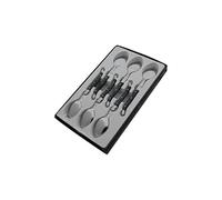 Pradel Excellence 7212G-6NT Laguiole - Caja de 6 cucharillas de café - 26 x 16 x 2,5 cm - Color Gris mármol