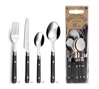 Amefa Set de cubiertos PRADEL SAXO acero inoxidable 16 piezas mango negro