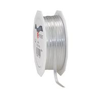 PRÄSENT C.E. Pattberg - Cinta de Regalo de Plata de Ley Satinada, 55 Yardas para Envolver Regalos, 0.12 Pulgadas de Ancho, Cinta para decoración y Manualidades, Cinta Decorativa para Regalos, para