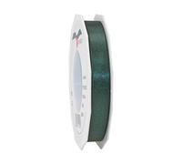 PRÄSENT C.E. Pattberg - Cinta de Regalo Satinada Verde Pino, 27 Yardas para Envolver Regalos, 1,5 cm de Ancho, Cinta para decoración y Manualidades, Cinta Decorativa para Regalos, para Cada ocasión