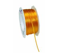 PRÄSENT Cordón RHEIN amarillo, cordón trenzado para regalos 50 m, paquetes y obsequios, 3 mm de ancho, accesorios para decoración y manualidades, cintas decorativas resistentes al desgarro