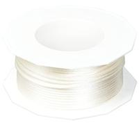 PRÄSENT Cordón RHEIN crema, cordón trenzado para regalos 50 m, paquetes y obsequios, 3 mm de ancho, accesorios para decoración y manualidades, cintas decorativas resistentes al desgarro