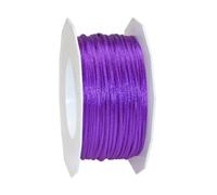 PRÄSENT Cordón RHEIN violeta, cordón trenzado para regalos 50 m, paquetes y obsequios, 3 mm de ancho, accesorios para decoración y manualidades, cintas decorativas resistentes al desgarro