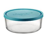 Fiambreras de Cristal Herméticas BORMIOLI Set de 3 | Tuppers Rectangulares, Redondos y Cuadrados de 450ml-3710ml para Comida | POPPY&MARTI