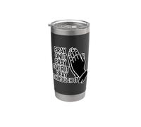 Pray On It Pray Over It Pray Through It Vaso térmico de acero inoxidable de doble pared