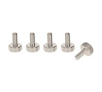 PrecisionGeek - Tornillos de Cabeza Moleteada M6 x 10 mm - Aluminio Anodizado - Tornillos Manuales de Ajuste - Juego de 5