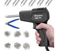 Preciva 50w Soldador de PláStico con 600pcs Grapas，Soldar Plastico Control Preciso de Temperatura Coche Parachoques ReparacióN Kit reparar plastico roto nevera para ReparacióN Parachoques (negro)