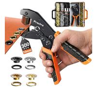 Preciva Alicates De Ojales con 300 Pezzi,ojales metalicos con 4 colores (ø Interno 10mm),Ojales Para Lonas,Set De Ojales Para Lonas,Para Lonas Tejidos Velas Solares CartóN Cuero y Pvc