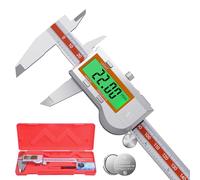 Preciva Calibrador Digital Retroiluminado 150mm/6", Calibre Profesional con Pantalla LCD, MM/Pulgadas Conversión, Paquímetro y Micrómetro de Precisión