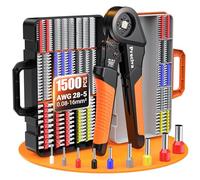 Preciva Crimpadora con 1500 Conectores,Crimpadora Terminales 0.08-16mm²