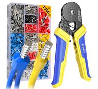 Preciva Crimpadora Octogonal Kit de Crimpadora Cable de 360 Doble y 950 Simple Terminales, 0,25 A 10 Mm² de Crimper, Pinza de Crimpado para Bricolaje y Uso