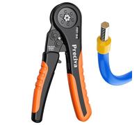 Preciva Herramienta de crimpado de virola hexagonal, AWG 28-7 (0,08-10 mm²) Alicates crimpadora ajustable Herramienta de crimpado de alambre de trinquete