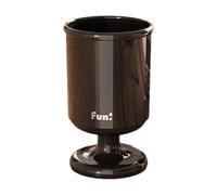 predolo Papelera redonda gran capacidad con patas, ideal para cocina, baño y oficina en casa, Negro