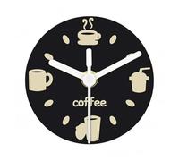 predolo Reloj Magnético Nevera Redondo Reloj Cafetero Uso Práctico Decoración del Hogar para Pared, Negro, Estilo A