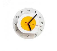 predolo Reloj Pared con Diseño Huevo Estrellado Estilo Juguetón Decoración del Hogar Decorativo para Niños, 35 35（14 Pulgadas）, Huevo Frito