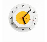 predolo Reloj Pared con Diseño Huevo Estrellado Estilo Juguetón Decoración del Hogar Decorativo para Niños, 30 30（12 Pulgadas）, Huevo Frito