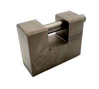 Prefer - Candado Blindado para Persianas 30x60x75 mm en Acero Carbonitrurado - Seguridad Antirrobo con Cilindro de Latón y Anillo Antitaladro