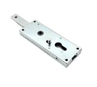 PREFER - Cerradura para basculante/garaje sin cilindro, distancia entre ejes 60 mm - Cerradura de llave con cerrojo reforzado y muelle de retorno para mayor seguridad y durabilidad