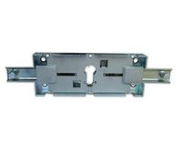 Prefer - Cerradura para persiana enrollable horizontal - Sin cilindro - Funcionamiento por engranajes y accionamiento con llave desde el exterior - Pestillos rectos con pasadores aplicados de 9,5 mm