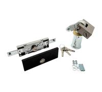 PREFER - Kit de Seguridad para persiana con candado y Cerradura antirrobo - Acero Inoxidable - 3 Llaves Perforadas - Ideal para persiana - Candado Blindado