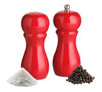 Premier Housewares 1103854 - Juego de salero y Molinillo de Pimienta, Color Rojo Brillante