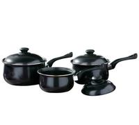 Premier Housewares 204215 - Juego de 3 cazos, 16, 18, 20 cm, Color Crema
