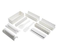 Premier Housewares 806605 Juego de 10 Piezas para Hacer Sushi, Color Blanco, 15 x 21 x 9 cm
