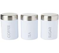 Premier Housewares Botes de té, café y azúcar Liberty, alturas incrementales, alturas escalonadas, juego de 3, azul claro