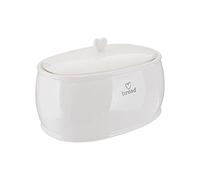 Premier Housewares Charm - Panera de lata para galletas con forma de dolomita y tarro de galletas, color blanco, 19 x 32 x 21 cm