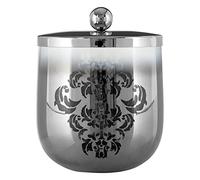 Premier Housewares Elissa-Tarro de algodón, Plata, 600 ml, Cristal, Plateado, 10 x 10 x 13 cm
