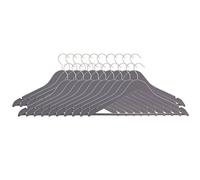 Premier Housewares - Perchas, Juego de 20, Madera, Gris Mate, 1 x 45 x 24 cm