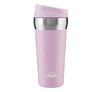 Premier Housewares - Taza de Viaje MIMO, Lila, 380 ml, PP-Polypropylene, Silicona, Acero Inoxidable, Rosa, 8 x 8 x 19 cm