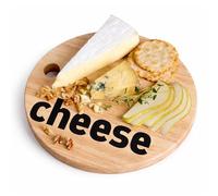 Premier Slice Up Tabla para Cortar Queso Rubberwood () Caucho, Color Natural