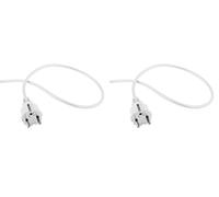 PremiumCord 230V 2m, Euro Enchufe A Extremo de Cable Abierto, Cable de Alimentación, 3 Extremos de Cable Expuestos, Color Blanco (Paquete de 2)