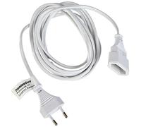 PremiumCord 230V 3m, Cable de Extensión con Enchufe Europeo Y Enchufe Europeo, Extensión de Cable de Alimentación para 230V, Color Blanco