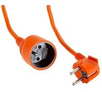 PremiumCord Cable de Extensión 230V con Seguridad Infantil, Cable de Alimentación, Alargador Schuko, Toma de Corriente Tipo E, Naranja, 40m