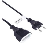 PremiumCord Cable de Extensión de 230V, 5m, con Enchufe Europeo Y Enchufe Europeo, Extensión de Cable de Alimentación para 230V, Color Negro