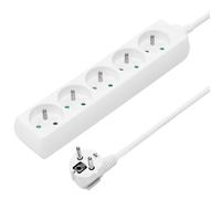 PremiumCord PP5-07 base múltiple 7 m 5 salidas AC Blanco - Bases múltiples (7 m, 5 salidas AC, Tipo E / F, Blanco, 250 V, 10 A)
