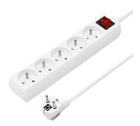 PremiumCord PP5K-07 base múltiple 7 m 5 salidas AC Blanco - Bases múltiples (7 m, 5 salidas AC, Tipo E / F, Blanco, 250 V, 10 A)