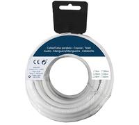 PRENDELUZ Carrete manguera tubular H05VV-F 3G 1,00 mm² blanca, 5 m; ideal para conexiones eléctricas en interiores y exteriores.