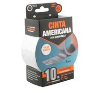 PRENDELUZ Cinta americana compacta 10m x 50mm color blanco, resistente y versátil, ideal para reparaciones y manualidades.